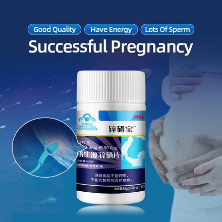 Zinc Supplement Selenium Tablets for Men Sperm Quality Count Increase Furtility Capsules Sperm Vitality Booster CFDA Approved