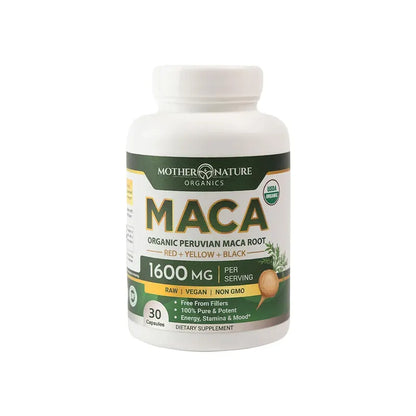Organic Maca Root - Helps with Mental Clarity, Focus and A Sense of Calm, Improves Energy, Stamina and Mood, and Boosts Energy