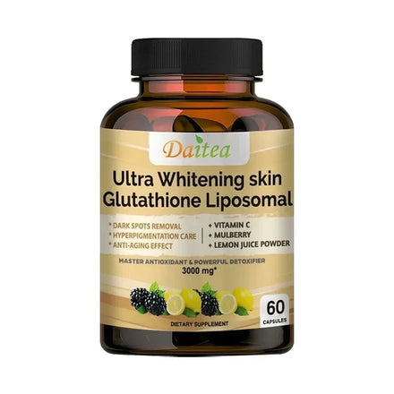 Super Skin Whitening Glutathione Liposomal Capsules - Antioxidant, Powerful Detoxifier, Overall Health, Vitamin C Supplement