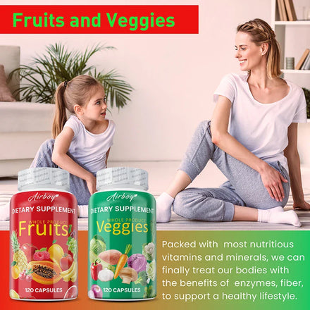 Balance of Nature Fruits and Veggies - Whole Food Supplement with Superfood Fruits and Vegetables for Women and Men
