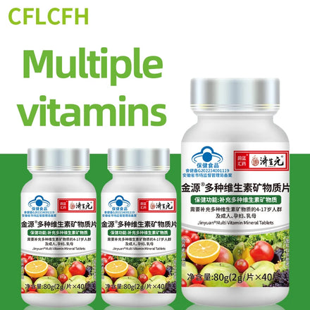 3 Bottles Multivitamin Minerals Supplements Tablets Multi Vitamin And Calcium Iron Zinc Selenium Support Non-Gmo For Men Women in Pakistan
