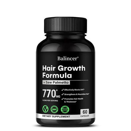 Saw Palmetto Capsules - with Multivitamins, Biotin, Promotes Hair Growth, Hair Loss, Promotes Hair Thickness and Overall Health
