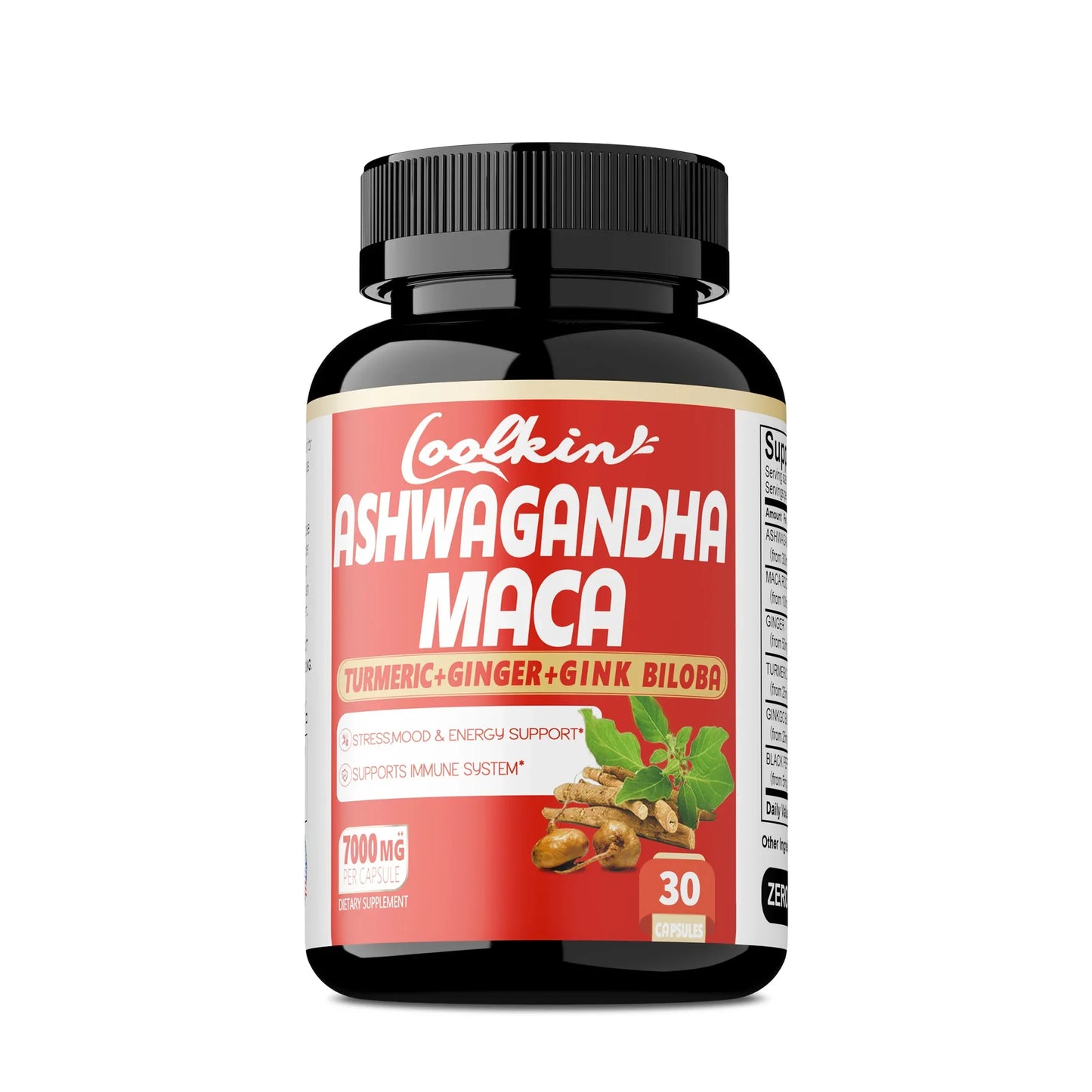 Ashwagandha and Maca Capsules - Improves Muscle, Endurance, Strength and Male Performance, Relieves Stress