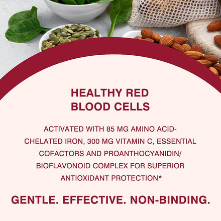 Hema-Plex Iron - with 85 Mg Chelated Iron + Vitamin C & Bioflavonoids - Promotes Red Blood Cell Health, Immune Support
