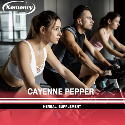 Cayenne Pepper Capsules 750mg - Supports Cardiovascular Health, Promotes Blood Circulation, and Digestive Health