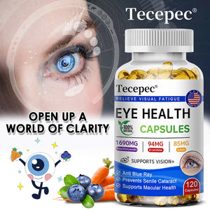 Tecepec Eye Vitamin and Mineral Supplements Protect Vision, Prevent Myopia, Relieve Eye Pressure, Fatigue and Dryness in Pakistan