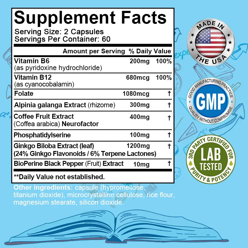 Soomiig Brain Supplement – Boosts Brain Function, Immunity, Helps Improve Memory, Intelligence and Concentration.