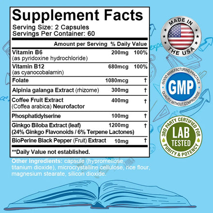 Soomiig Brain Supplement – Boosts Brain Function, Immunity, Helps Improve Memory, Intelligence and Concentration.