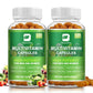 BEWORTHS Multivitamin Capsules Support Brain, Nerve &Digestive Health Improve Focus Relieve Stress Protect Heart,Bone,Skin& Hair