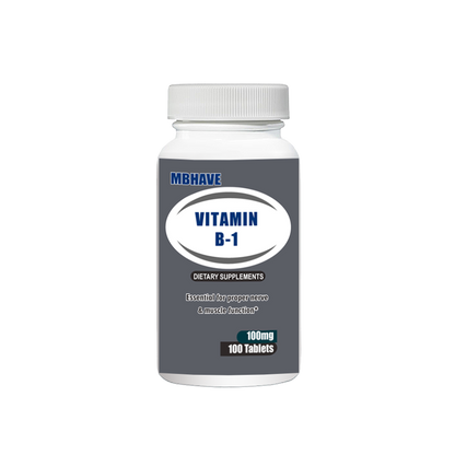 Vitamin B-1 100mg - 100 Tablets Essential for proper nerve & muscle function*