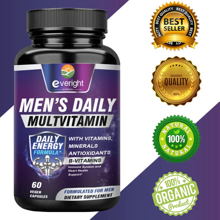 Daily Multivitamin for Men - Mens Multivitamins Supplement, with Vitamin A, B12, C, Daily Nutritional Support, Non-GMO Vitamins in Pakistan