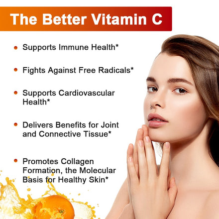 SDP Organic Vitamin C Capsules Supplements Antioxidant Support Lightening Spots Pigmentation Skin cracking&Mouth ulcer solver