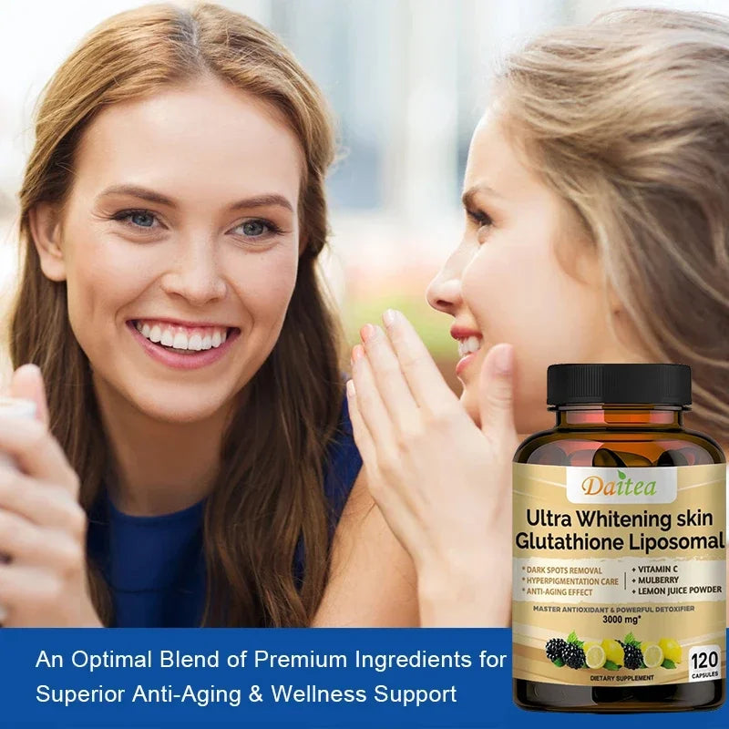 Super Skin Whitening Glutathione Liposomal Capsules - Antioxidant, Powerful Detoxifier, Overall Health, Vitamin C Supplement