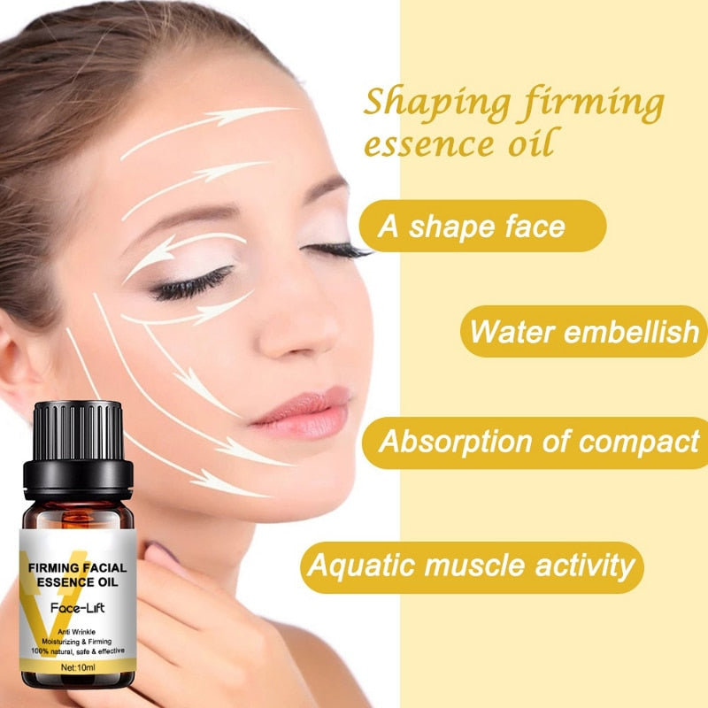 Anti Wrinkle Essence Instant Slimming Face Oil V Face Essential Oils Lifting Firming Thin Nourish Powerful Facial Skin Care