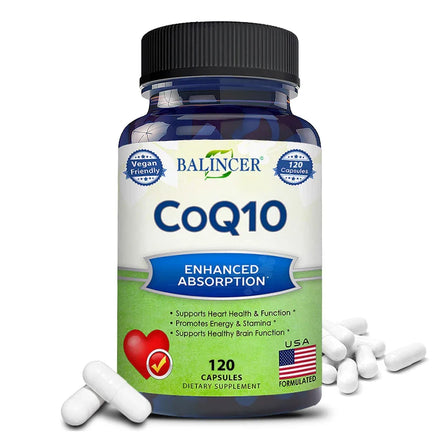 Balincer Coenzyme Q10-400mg - Supports energy production, core and circulatory health - immune support, non-GMO