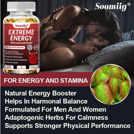 Soomiig Maca Root Extract for Women, Energy Booster Contains Ginseng Supports Focus, Stamina, Performance Supplement
