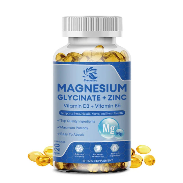 Magnesium Glycinate & Zinc 500mg Mineral Supplement for Supports Muscle Joint and Health Maximum Absorption in Pakistan in Pakistan