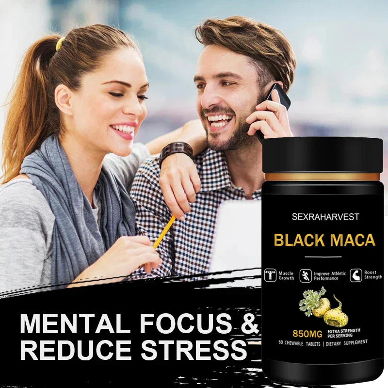Natural Black Maca Tablet,Maca Capsule for Health,Pen -Is Enlargement,Energy,Endurance Muscle Mass Improve,Maca Root Supplement