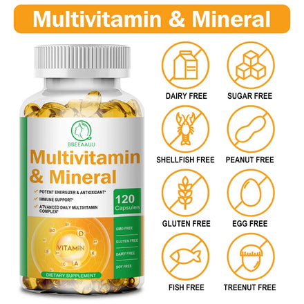 BBEEAAUU Compound Vitamin Mineral Capsules Capsules with Zinc Calcium Magnesium Immune Health Daily Health Supplements in Pakistan