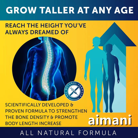Height Growth Supplement - Aids Bone Strengthening & Growth - Natural Height Growth, L-Arginine Calcium Zinc Supplement