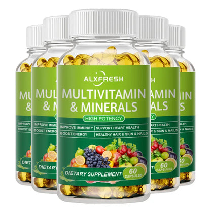 Comprehensive Multivitamin to Enhance Daily Nutrition Improve Immunity and Energy Support Heart Hair Skin and Nail Health levels