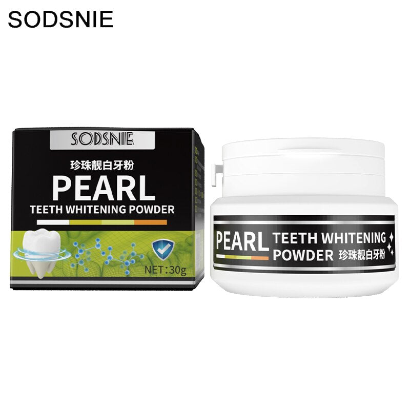 Pearl Teeth Whitening Powder Tooth Brightening Products  Remove Plaque Stains Oral Hygiene Essence Teeth Cleaning Toothpaste 30g