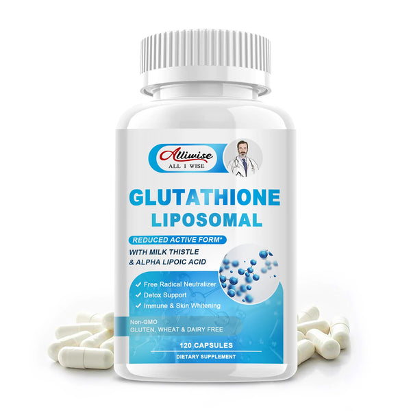 Alliwise Glutathione Capsules Supplement Antioxidant Anti-Aging Boosting Enhance Immunity Dull Skin Whitening Healthy Supplement in Pakistan in Pakistan