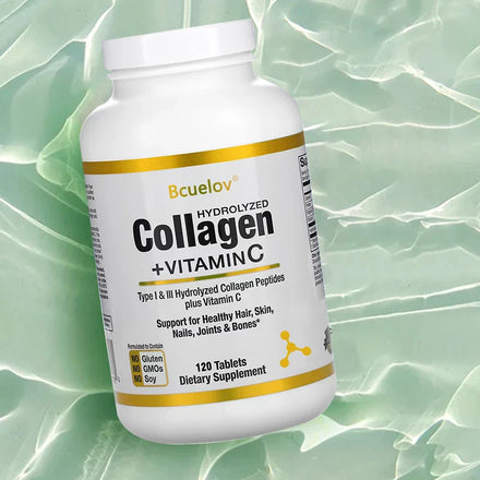 bcuelov Hydrolyzed Collagen Peptides - Nutritional Supplement for Healthy Hair, Skin and Nails