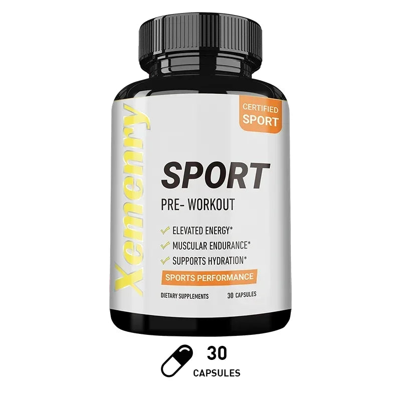 Sport Pre Workout Supplement - Improve Muscle Strength, Boost Energy Levels, Relieve Fatigue, and Maintain Health