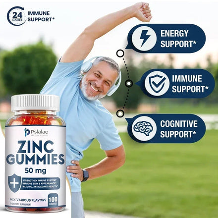 Zinc Gummies - Supports Healthy Skin and Immune System, Boosts Vitality
