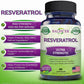 Natural Resveratrol-Antioxidant Supplement, Trans-Resveratrol for Heart Health and Fat Burning, Trans-Resveratrol for Anti-Aging