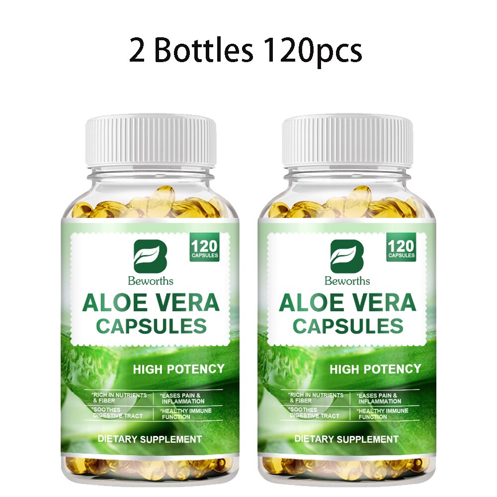 BW Aloe Vera Supplement Fat Burning Digestion Health Support Regulating Blood Sugar for Women&Man Health Multivitamin Capsule