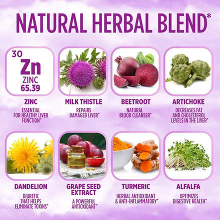 Liver Cleanse Detox & Repair - Herbal Liver Support Supplement with Milk Thistle Turmeric Extract for Liver Health