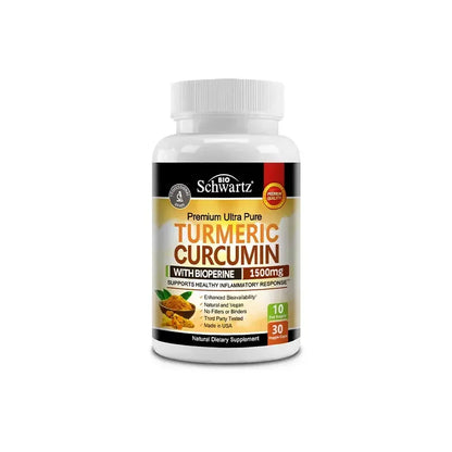 Curcumin with BioPerine 1500mg | Turmeric Capsules with Black Pepper, Joint Health Dietary Supplement Vegetarian