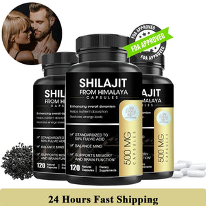 Golden Pure Himalayan Shilajit Supplement with Ginseng and Humic & 50% Fulvic Acid & 85+Trace Minerals Complex FOR Brain& Energy in Pakistan
