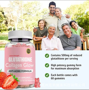 1 bottle Glutathione gummy bears with beautiful skin and bright skin Supplementing glutathione, whitening skin in Pakistan