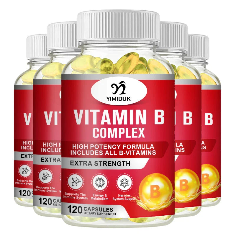 Yimiduk Vitamin B Complex Capsule Help Relieve Fatigue, Improve Digestion, Reduce Stress, Better Mood Support, Immune Supplement