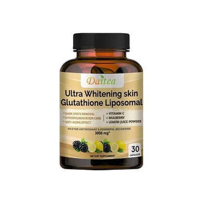Super Skin Whitening Glutathione Liposomal Capsules - Antioxidant, Powerful Detoxifier, Overall Health, Vitamin C Supplement