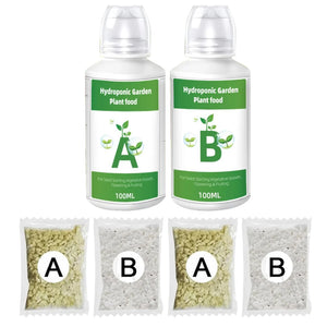 2 Bottle Fertilizer 2 Pair Replacement General Liquid AB Set Fertilizer Hydroponic Garden Plant Vegetable Nutrient Solution Kit