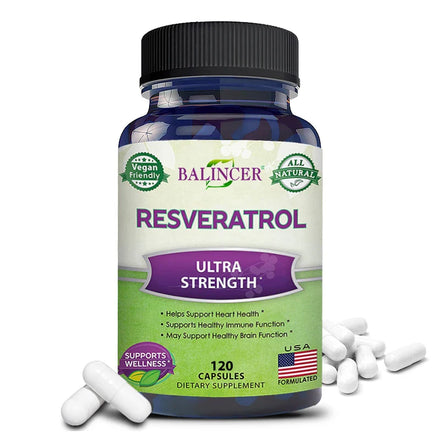 Balincer Resveratrol Complex Supports Cardiovascular Health,Protects Arteries,Boosts Immune System,Promotes Smooth Skin