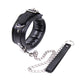 BlackWolf Sexy Leather-Trimmed Sponge Collars With Leash BDSM Bondage Fetishs Collar Adult Lingerie Sex Accessories For Woman