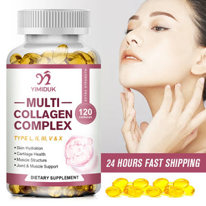 Multi Collagen caps Glutathione, collagen I, II, III, V, X, whitening, anti-aging, skin nutrition supplement in Pakistan