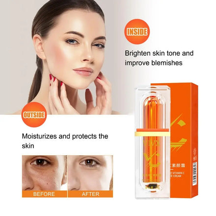 1PC Five Vitamin C Supplement Cream Moisturizing Tender Skin Cosmetics Whitening Concealer Deep Hydration Makeup Cream in Pakistan