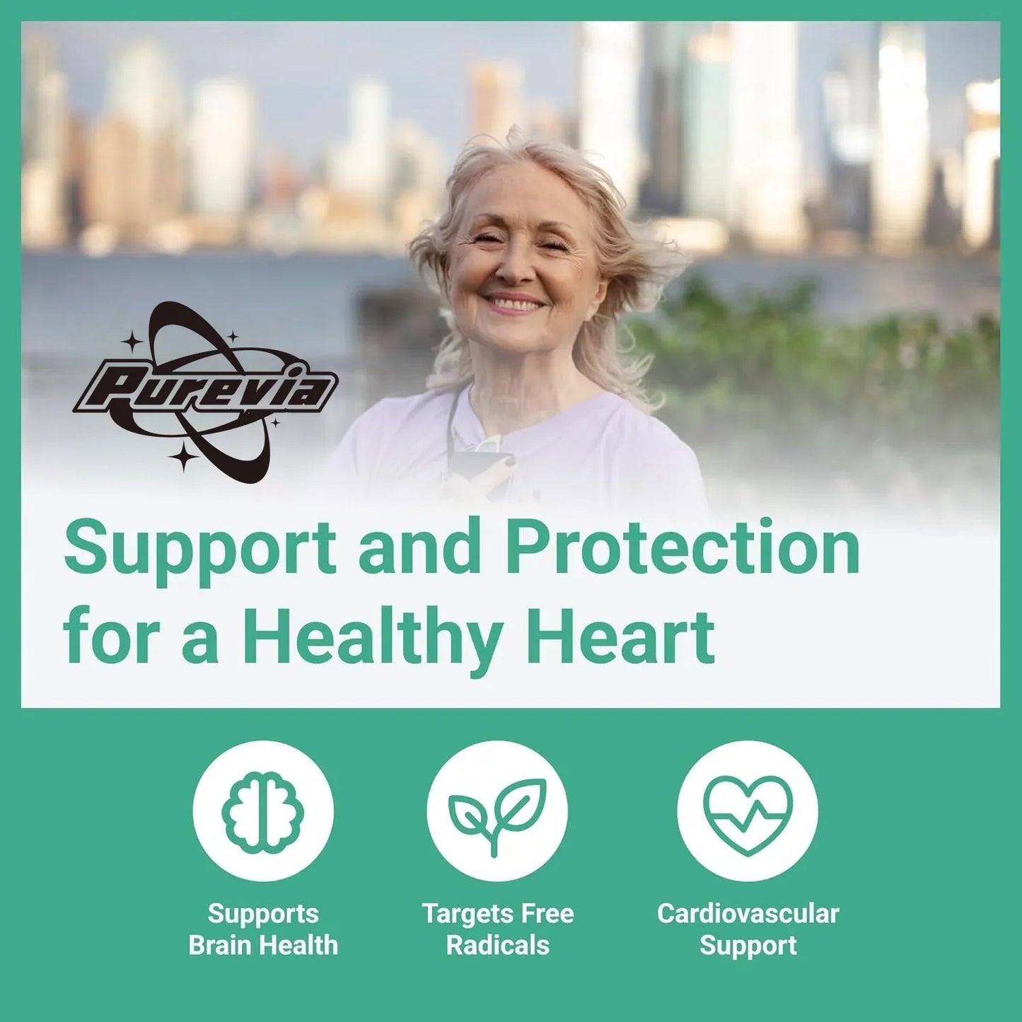 Purevia CoQ-10 Supplements 400 mg With Omega 3 Fatty Acids Vitamin E Ultra High Absorption Coq-120 Capsules