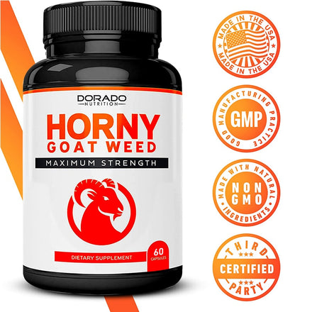 Horny Goat Grass Capsules - Male Performance Supplement to Increase Energy, Stamina, Motivation and Muscle Mass