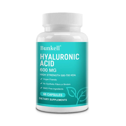 Bunkell Hyaluronic Acid Capsules for Healthy Hair, Skin, Nails and Joints for Men and Women, Vegetarian Friendly