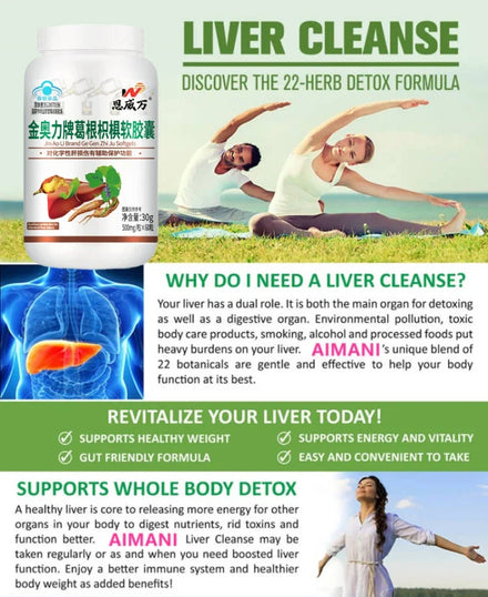 Liver Cleanse Detox & Repair - Herbal Liver Support Supplement with Milk Thistle Turmeric Extract for Liver Health