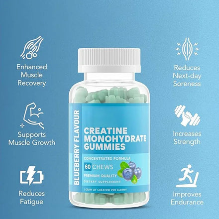 Creatine Monohydrate Gummies  Muscle Strength and ExplosivenessIntroduce Protein Synthesis to Help Rebuild Muscles