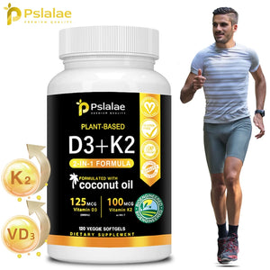 Vitamin D3+K2 Supplement 5000IU Vitamin D3 and K2 (MK-7) Capsules for Bone, Heart, Muscle, Immune Support in Pakistan