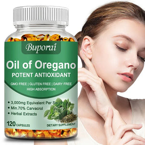 Oregano Oil - Immune and Kidney Health, Digestive Health, Antioxidant Support, Bloating Relief